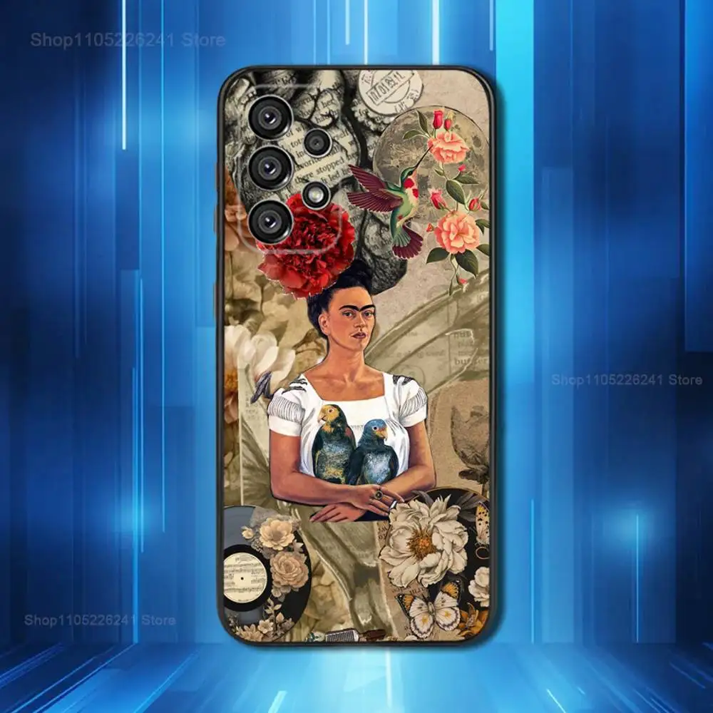 Frida Kahlo Artistic Phone Case - Soft Black Silicone Cover