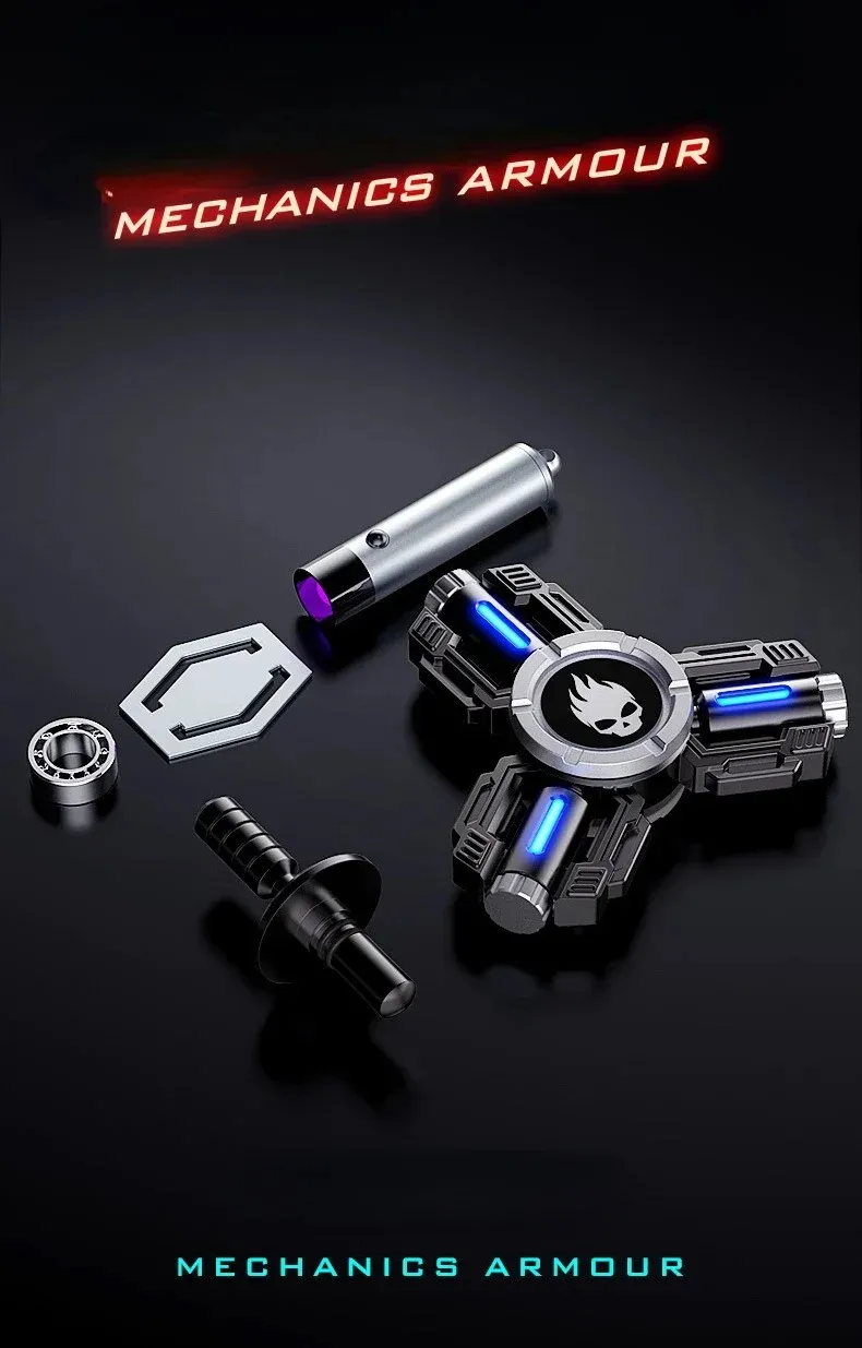 Fidget spinner de metal luminoso brinquedo antistress para adhd_voghion.com