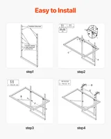 SucceBuy Table suspendue pour balcon, pliable en métal, pour balustrade, table de bar extérieure pour balustrades, table de service 4