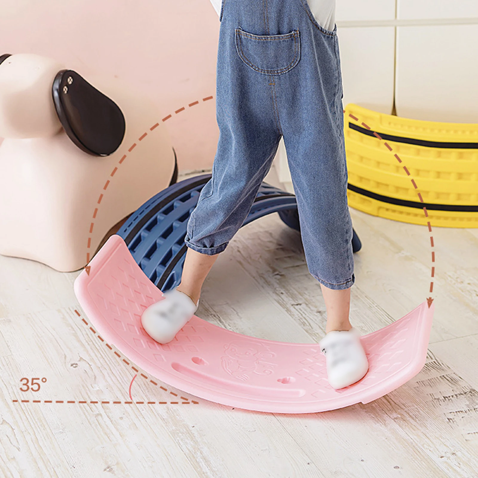Balance Board Multifunctional Balance Board Training Board Twisting Stability Home Fitness Office Wobble Boards Dancers Exercises Exercising
