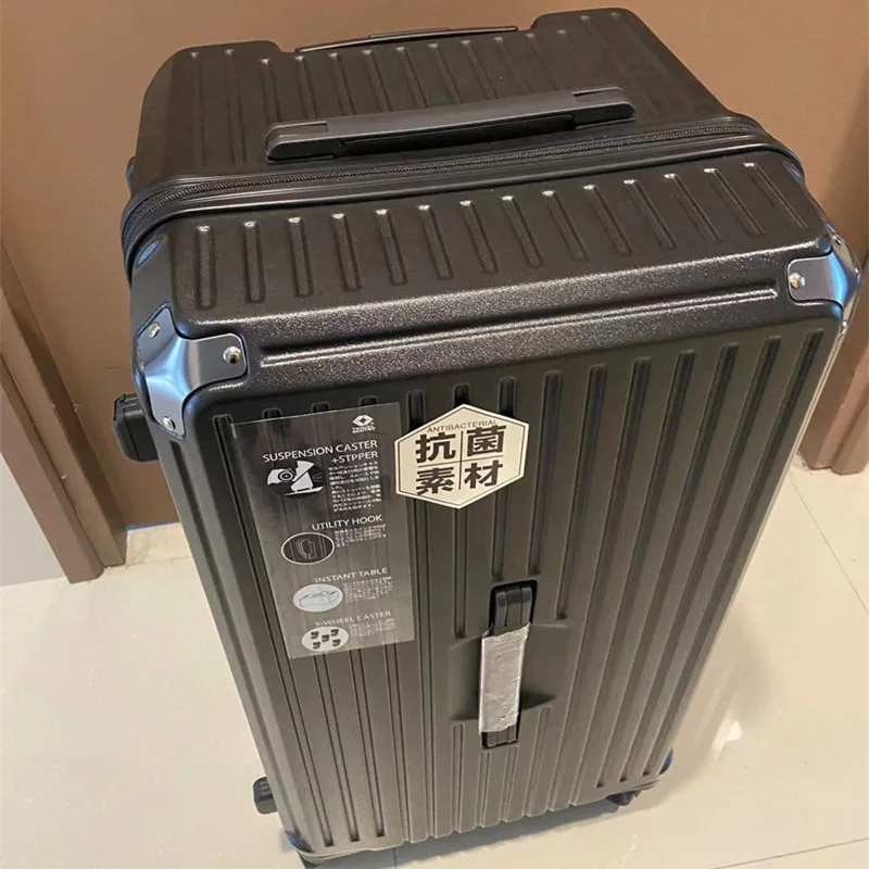 Caja de varilla de tracción de equipaje de gran capacidad para estudiantes, maleta con rueda de freno de 28 ", estilo de cremallera con contraseña para hombres y mujeres, caja de viaje 32
