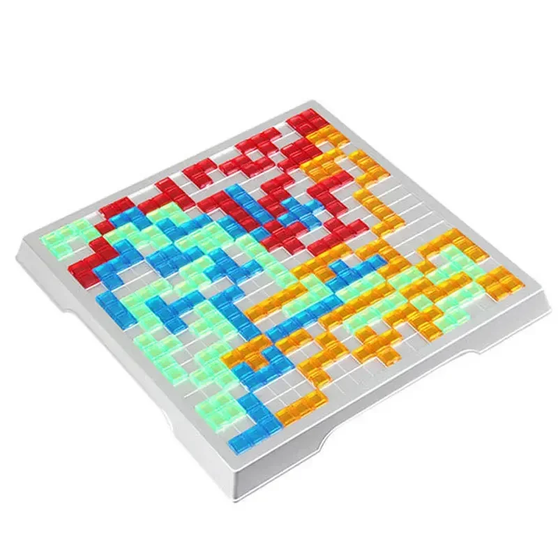 Children Intellectual Puzzle Strategy Board Educational Toys Colored Squares Game Kids Family Party Indoor Desktop Jigsaw Games 3