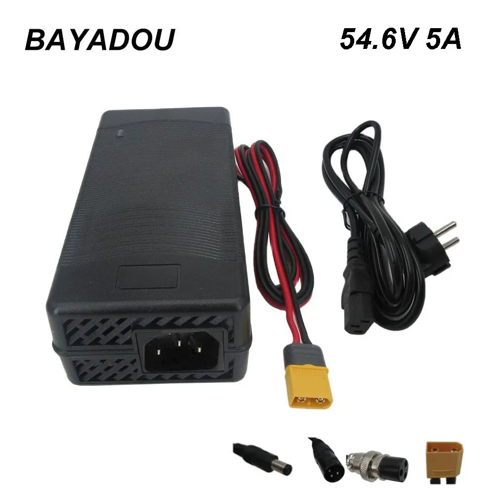 

48V 5A Electric Bike Bicycle Ebike Lithium Battery Charger GX16 XT60 54.6V 48 Volt 13S Li ion Scooter Fast Chargers