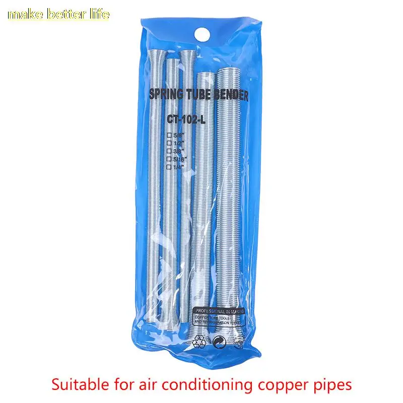 Wire Bender Spring Benders Air Condition Copper Pipe Bending Outside Pipeline Bender Spring Aluminum Pipe Tube 5pcs/set tube bender