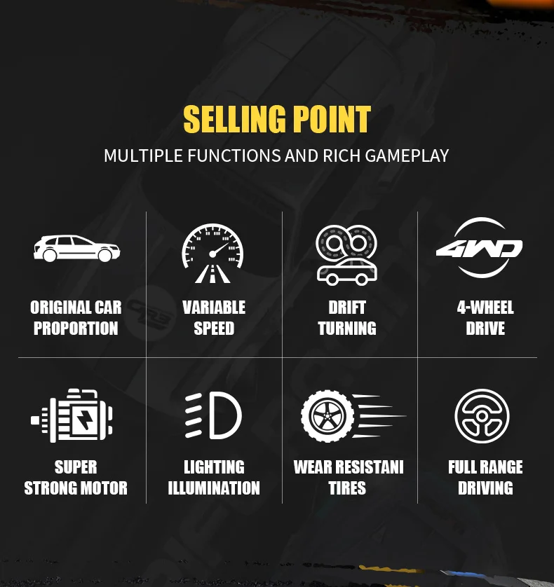 124 4WD RC Drift Car - High Speed Remote Control Racing Toy