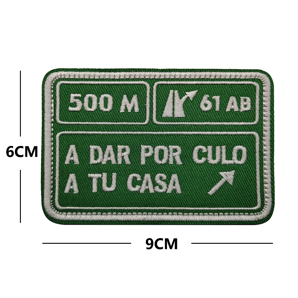 Description Picture 3 of item500M A LLORAR Spanish  Patches Tactical Embroidery Hook&Loop Patch 20KG UNA LLORADITA Morale Badge Backpack Hat Stickers