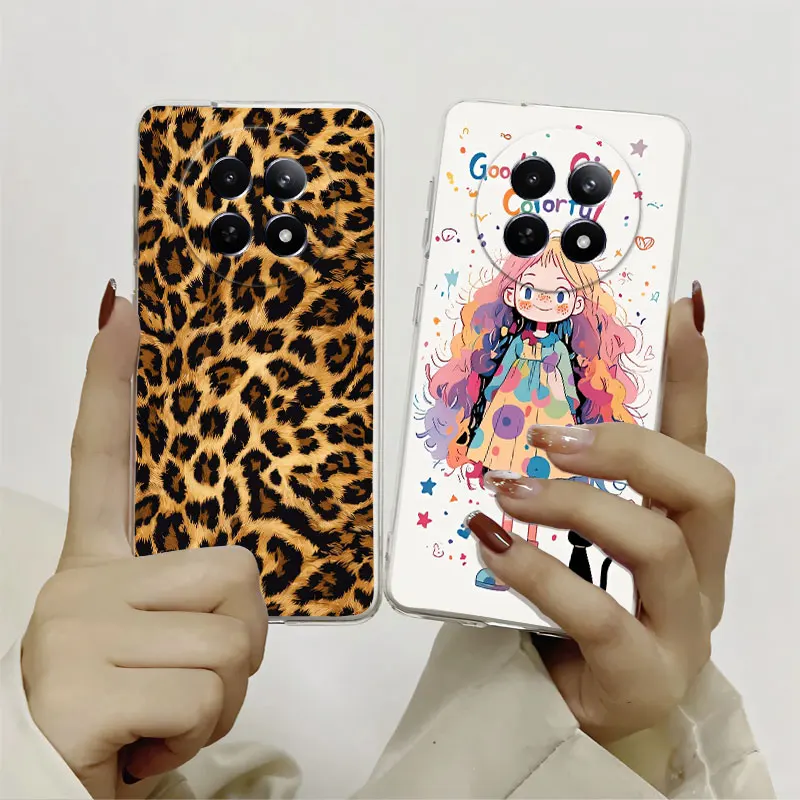 Marble Clear Soft Silicone Phone Case with Cute Cat Design