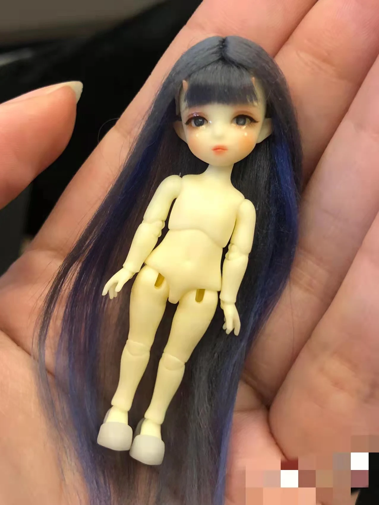 5cm mini mermaid doll hair custom hair mini BJD doll hair