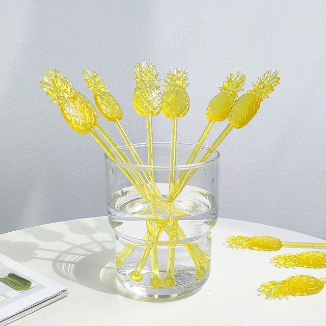 Agitatori Cocktail Tropicali UEN - 12 Pezzi Riutilizzabili Con Forme Fenicottero E Cactus