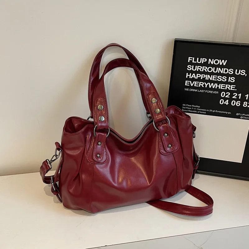 New Style Large Capacity Vintage Women's Shoulder Crossbody Tote Handbag