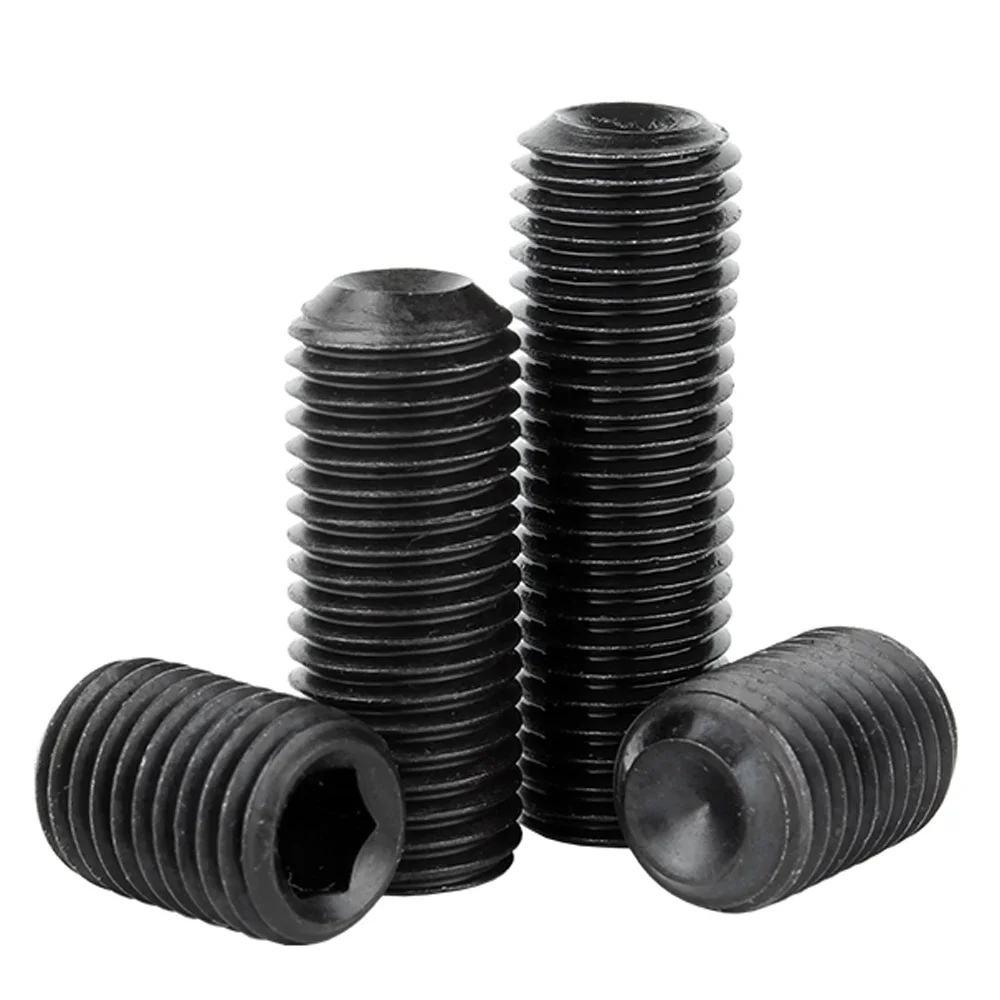 Hex Socket Set Screw 10Pcs M2 M2.5 M3 M4 M5 M6 M8 M10 Headless Cup Point 12.9 Grade Carbon Steel