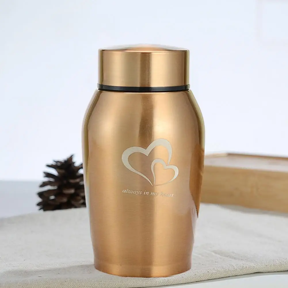 Sealed Pet Urn Pet Urn Stainless Steel Stainless Steel Pet Urn for Dogs Cats Secure Closure with Personalized Engraving