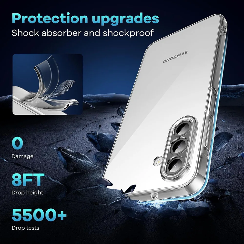 Shockproof Transparent Silicone Case - Ultra Thin Clear TPU Cover