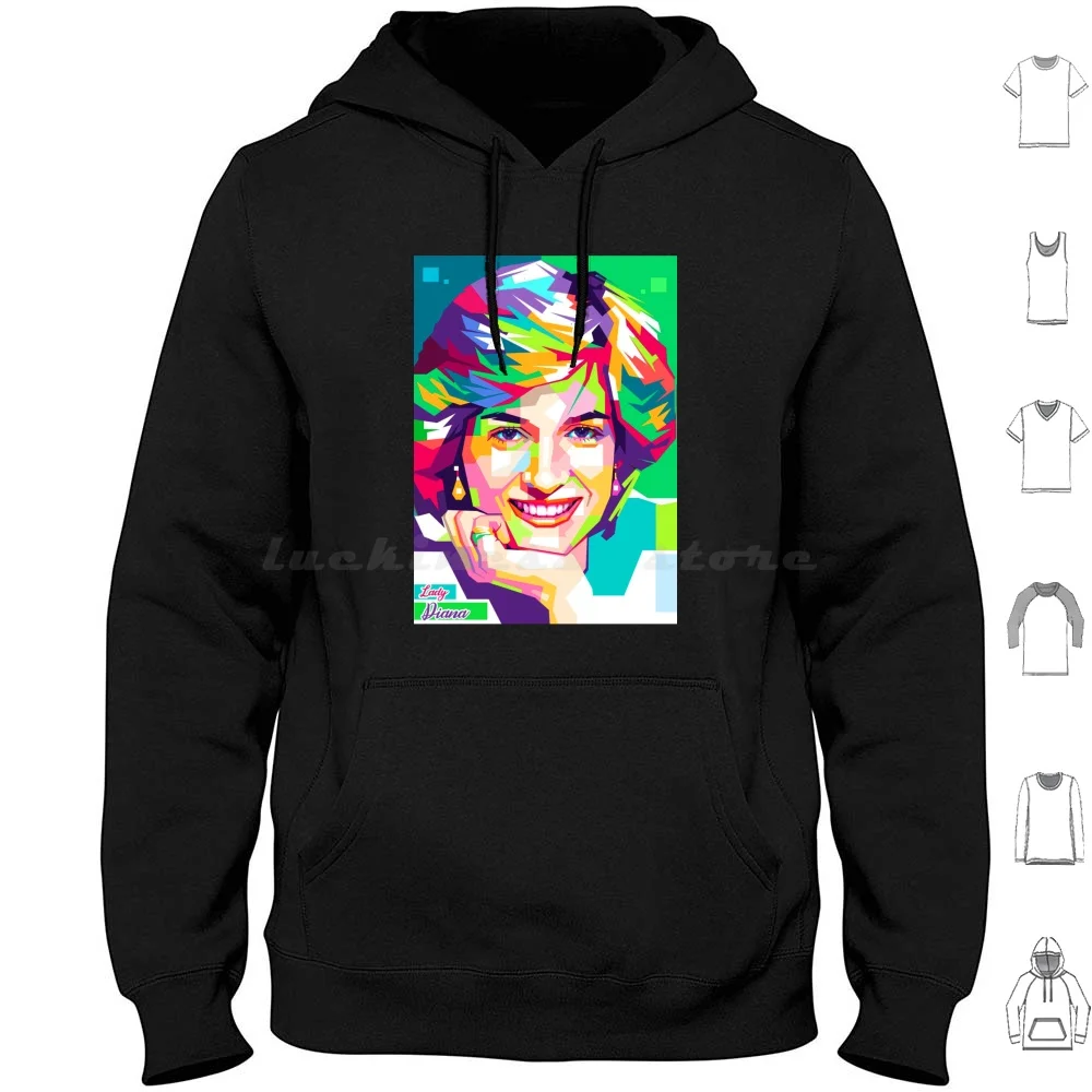 

Princess Diana Hoodie cotton Long Sleeve Princess Diana Diana Diana Spencer Royal Royals Royal Family The Crown Queen