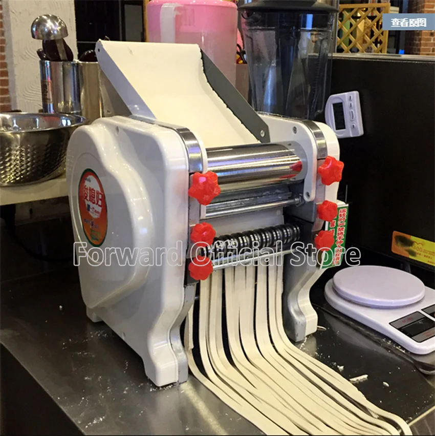110V 220V Commercial 200mm Roller Width Noodle Maker Dough Roller Presser Machine Electric Commercial Fresh Pasta Noodle Maker