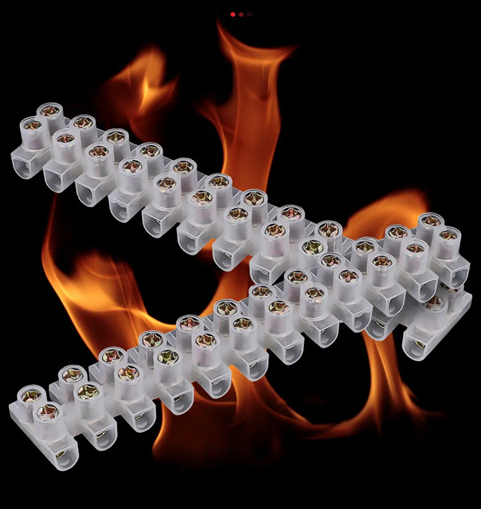 Description Picture 4 of itemDual Row 12 Position Plastic Terminal Block Wire Connector X3-0512 X3-1012 X3-2012 X3-3012 X3-6012 30A 60A Quick docking