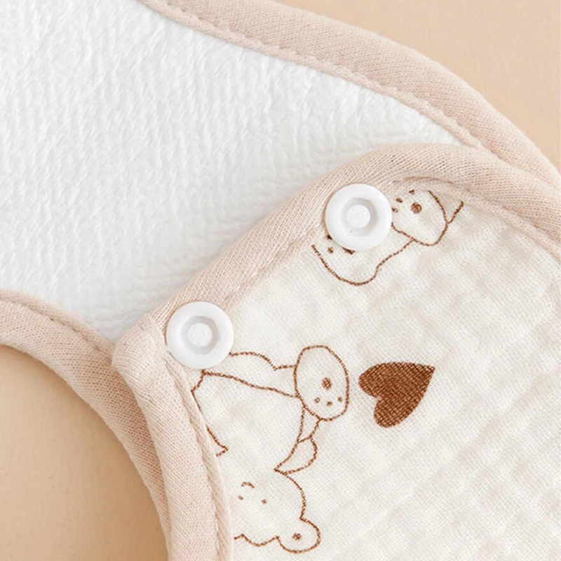 1개입  턱받이, 흡수성 침 타월, 방수 면 거즈  트림 천, 남아 여아용 반다나 스카프, 수유용 턱받이