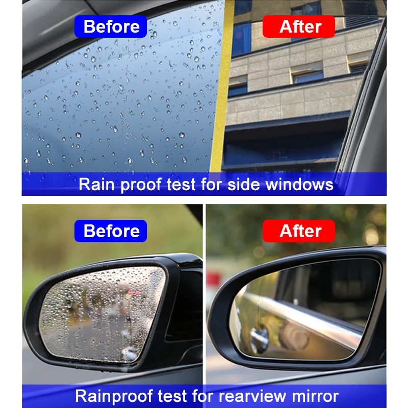 Water Repellent Spray Anti Rain Coating For Car Glass Hydrophobic Anti-rain Car Liquid Windshield Mirror Mask Auto Polish Kit BEST SELLERS