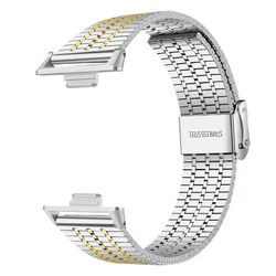 Premium Stainless Steel Bracelet Strap for Smartwatches - Sleek Metal Design Wristband (SilverG S)