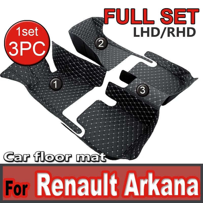 

Автомобильные коврики для Renault Arkana Samsung XM3 2020 2021 2022 2023, водонепроницаемые коврики на 5 мест, автомобильные коврики, полный комплект, коврик, автомобильные аксессуары