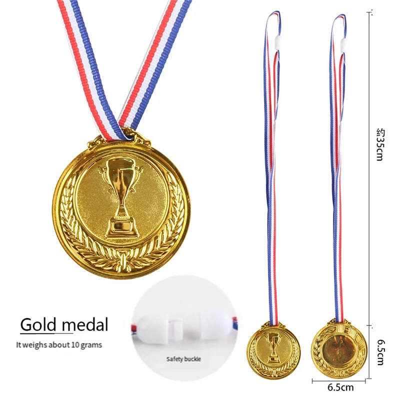 3 Medals, Gold, Silver, Bronze, Winners Medal With Ribbon 1St 2Nd 3Rd Children Metal Medal, Style Winners Medal