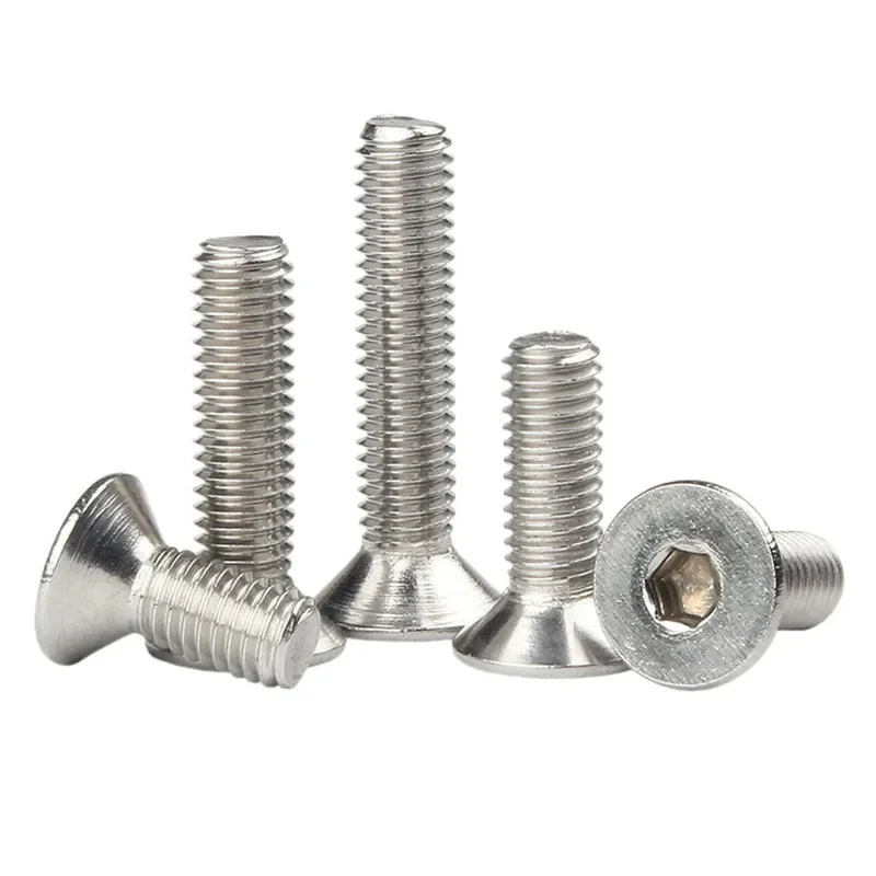 Screw Bolt Nut Set DIN7991 Allen Key Head M2-M6 304 Stainless Steel Hexagon Hex Socket Flat Countersunk Head