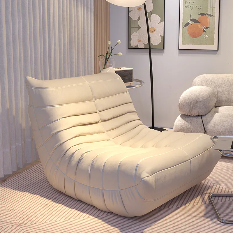 

Caterpillar lazy sofa living room bedroom small apartment modern cream can lie and sleep leisure balcony single chair.