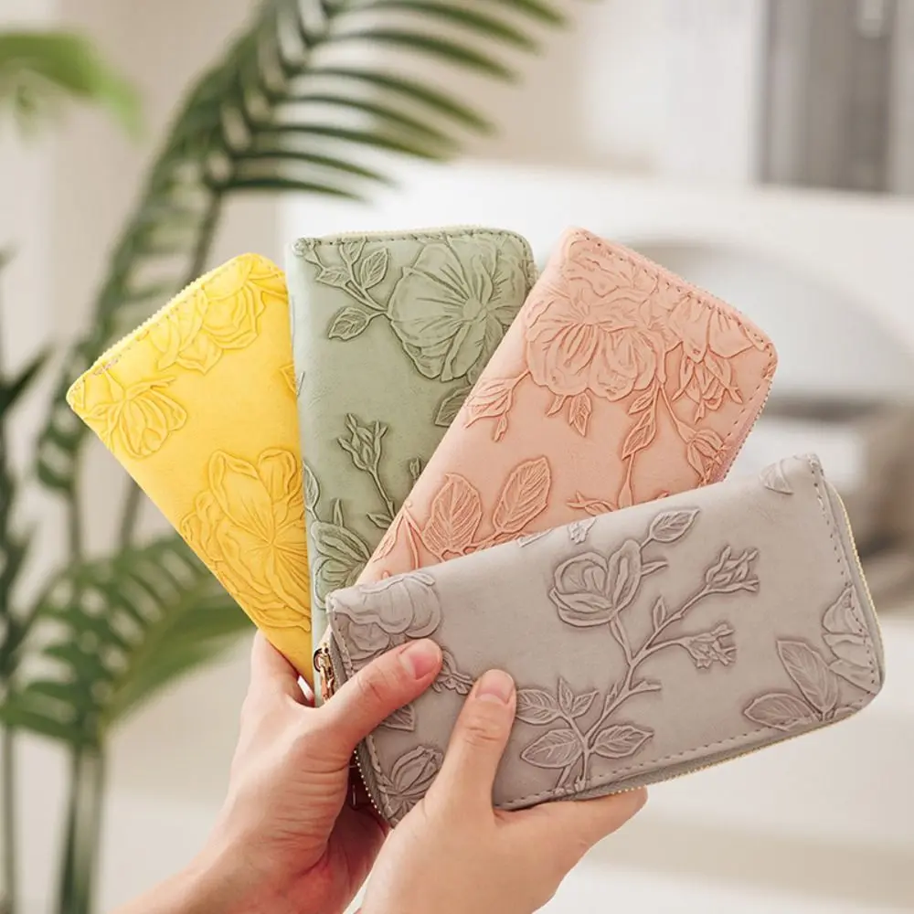 New Long Wallet Large Capacity Phone Bag Fashionable Zipper Wallet Multi Card Handheld Bag Simple