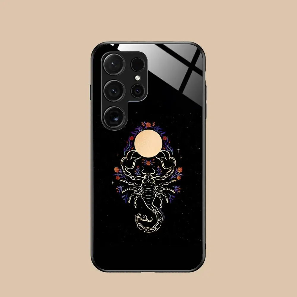 Golden Scorpio Luxury Colorful Glass Mobile Phone Case