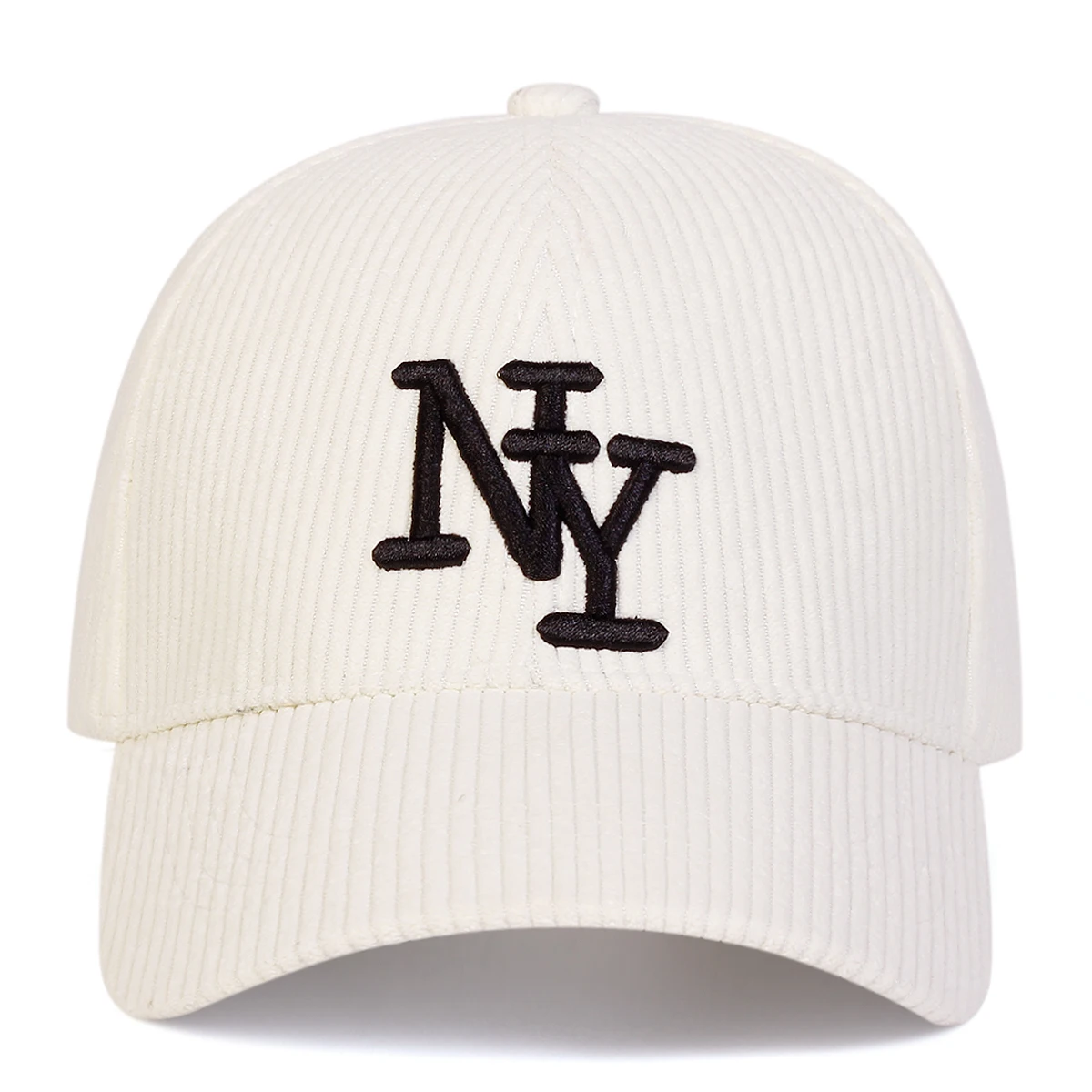 Unisex-Baseballmützen aus Cord mit NY-Buchstabenstickerei, für Frühling und Herbst, verstellbare Freizeithüte für den Außenbereich, Sonnenschutzhut, Sportmütze – Detail 7