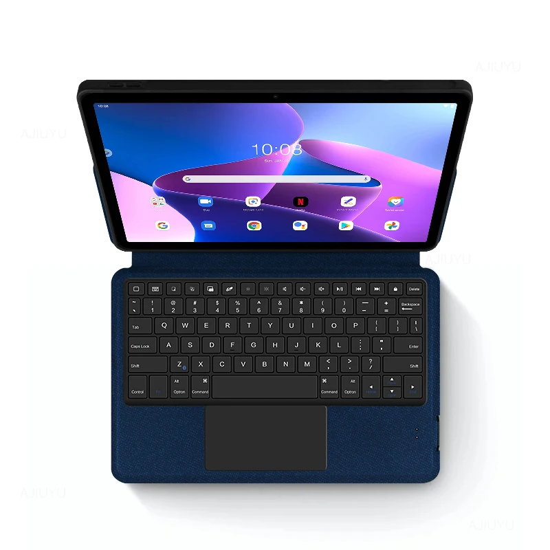 

Smart keyboard Case For Lenovo Tab M10 Plus 3rd Gen 10.6 Inch TB-125FU Tablet Bluetooth keyboard Protective Cover Case TPU Shell