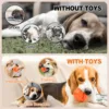 Dog Interactive Chew Treat Dispensing Ball - Self-Play, Boredom Relief, Bite-Resistant, Teeth Cleaning Pet Toy, 2