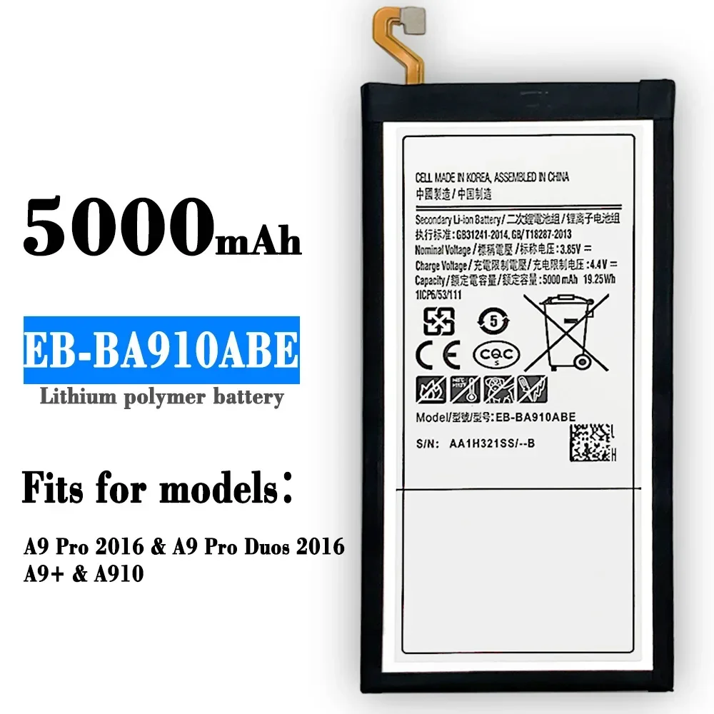 

EB-BA910ABE 5000mAh Battery For Samsung Galaxy A9 Pro (2016) A9+ SM-A9100 SM-A910 SM-A910F SM-A910DS