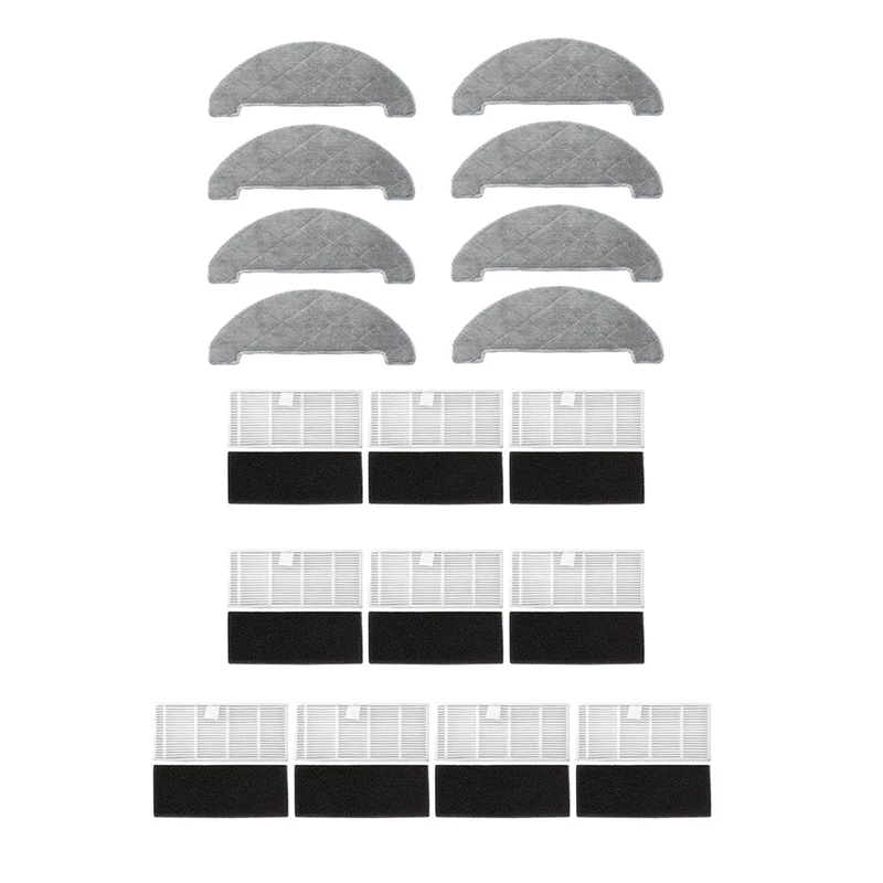 8 Pezzi Panni Riutilizzabili Per Xiaomi Viomi S9 Roidmi Eve Plus Robot E 10X Per Filtri Per La Pulizia Della Spazzatrice Viomi S9