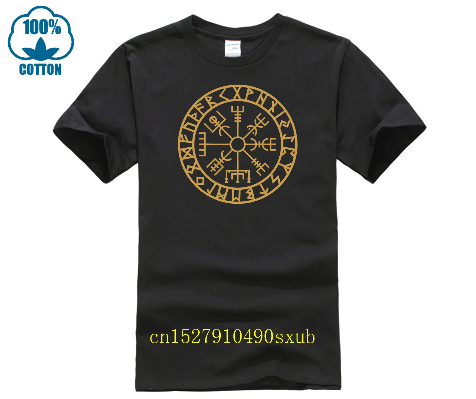 Vichingo Bussola Vegvisir Futhark Rune Navigatore T Shirt Unisex Abbigliamento Casual Top Tees T Shirt