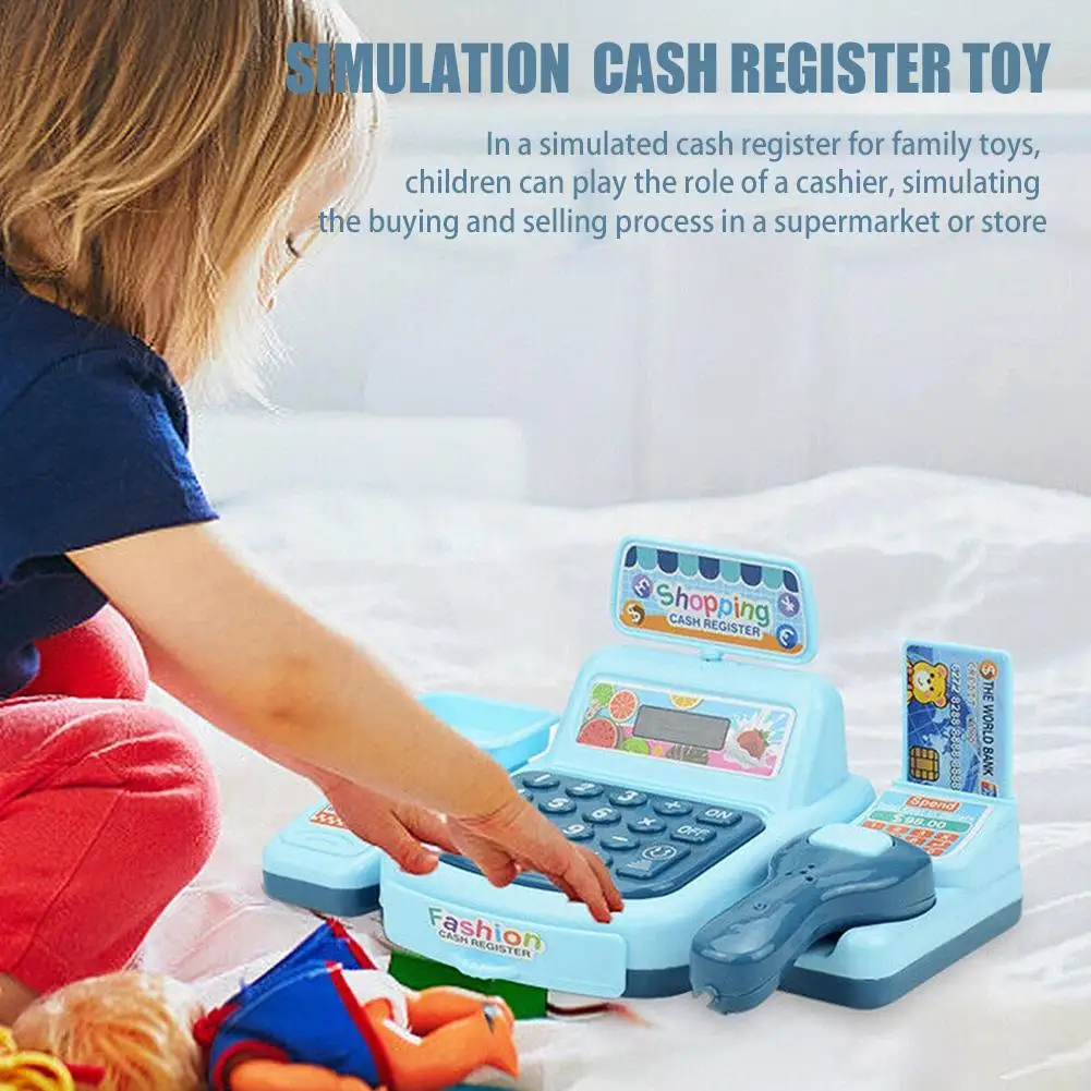 Children's Simulation Shopping Cash Register Toys Role-playing Baby Cash Children Model Games Register Pretend Supermarket Q6t5