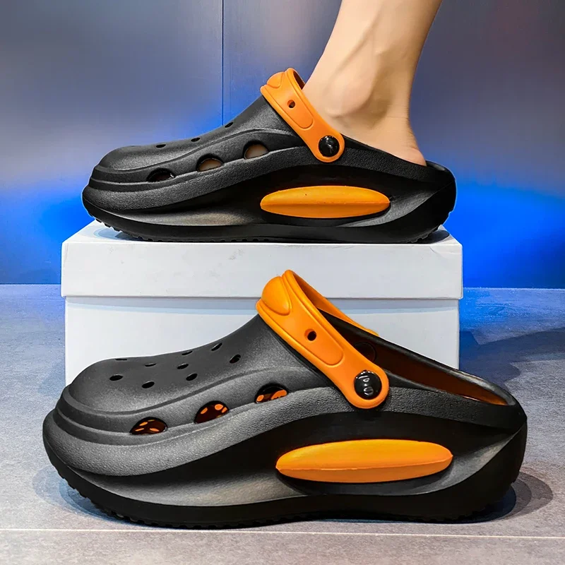 2025 Men and women's new summer thick sole anti-slip wear comfortable sandals beach breathable couple casual slippers men shoes