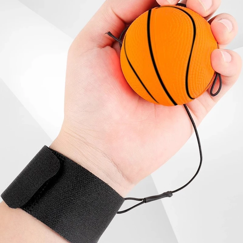 PU High Elastic Moon Rock Stress Relief Ball with Elastic Cord Rebound Wrist Throw Ball for Kids Hand Toss and Return Toy stress relief ball