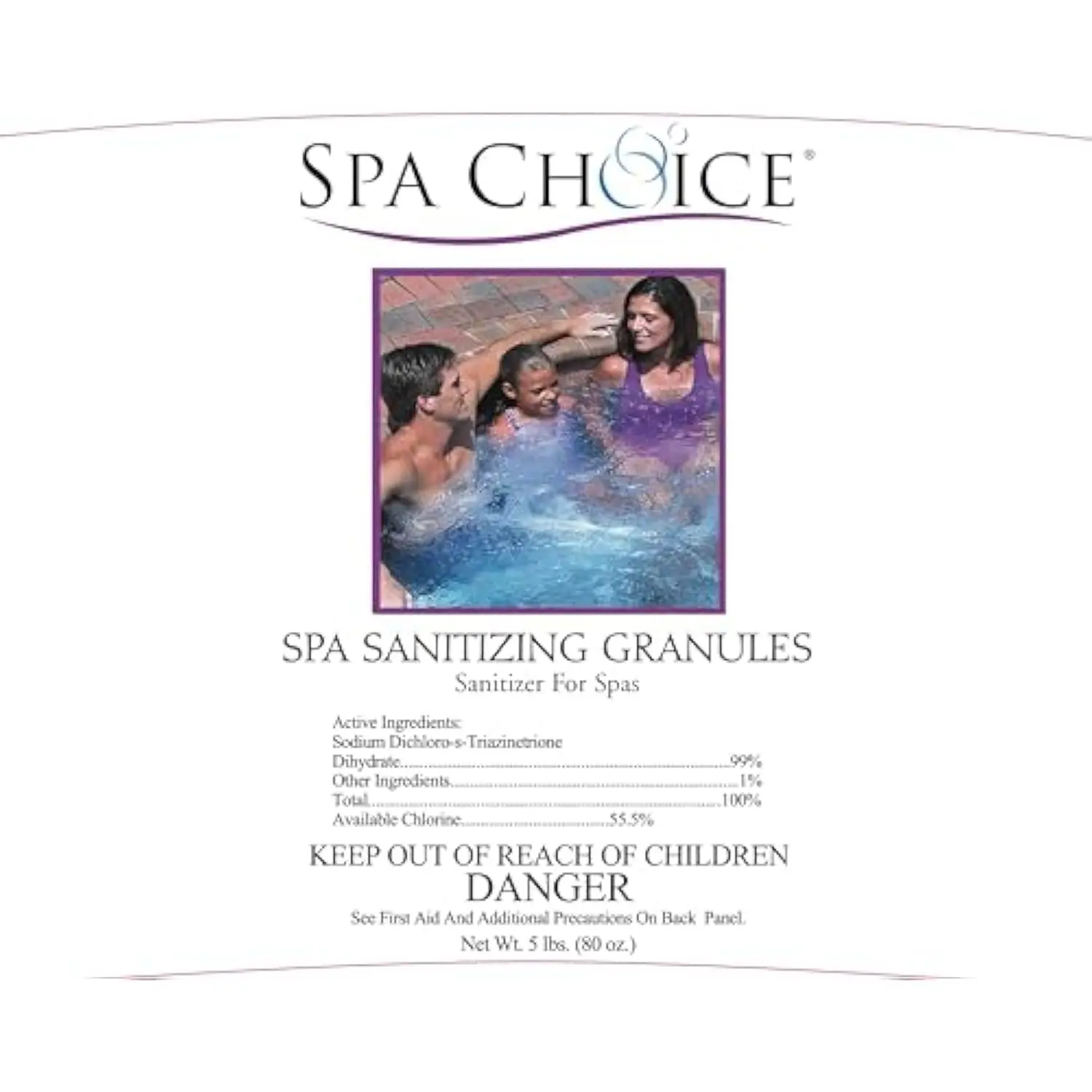 472-3-5081 Spa Chlorine Granules for Hot Tub, 5-Pounds