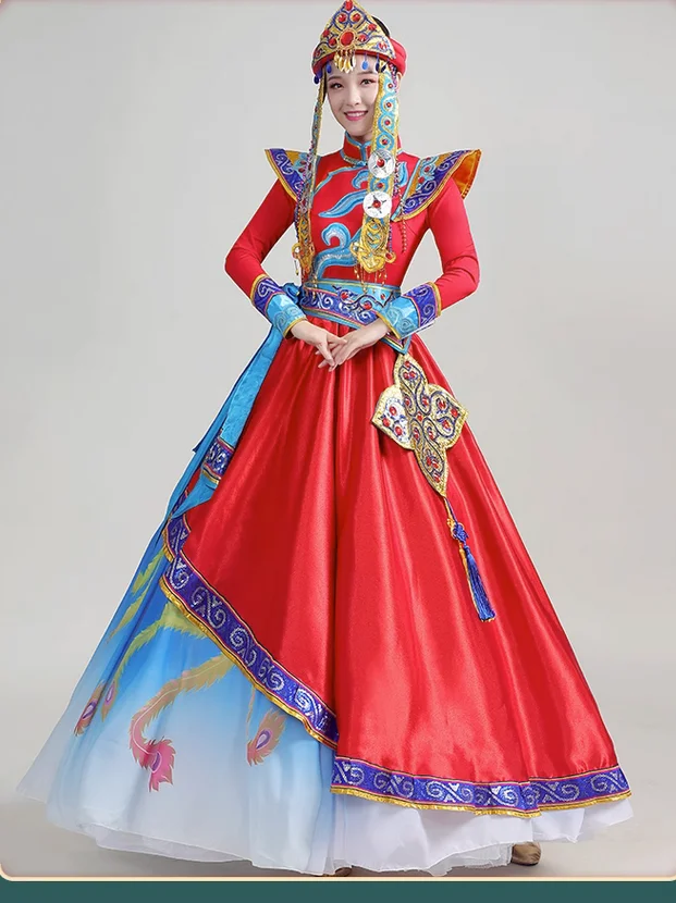 

Mongolian Dance Costume Female Opening Performance Ethnic Minority Performance Set