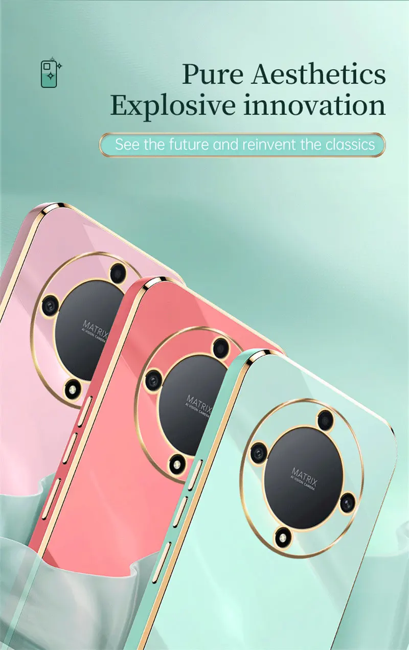 Premium 6D Plating Silicone Shockproof Phone Case - Soft TPU Bumper Back Cover