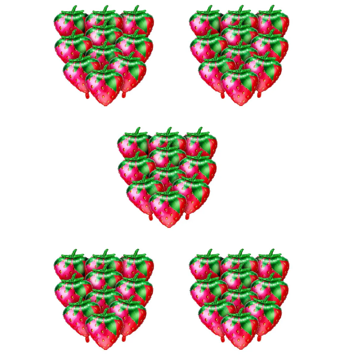 

50Pcs Strawberry Balloons Sweet Strawberry Foil Mylar Balloons for Girls Strawberry Birthday Party Decorations