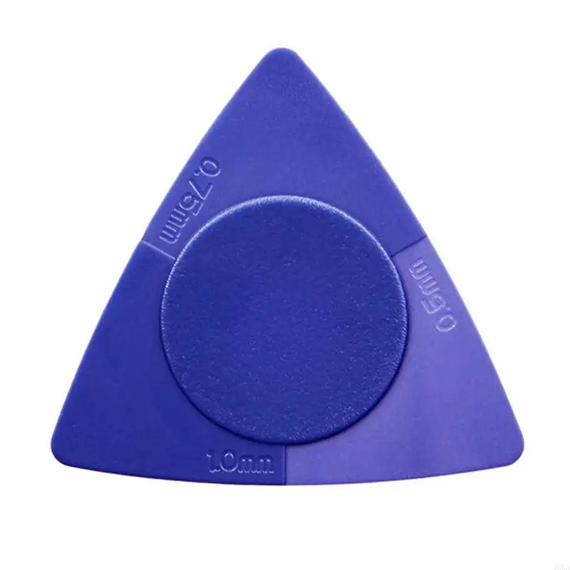 A0KA 10x ABS Picks Set Multicolor for Triangle Plectrum for Electric Guitar Bass Ukul