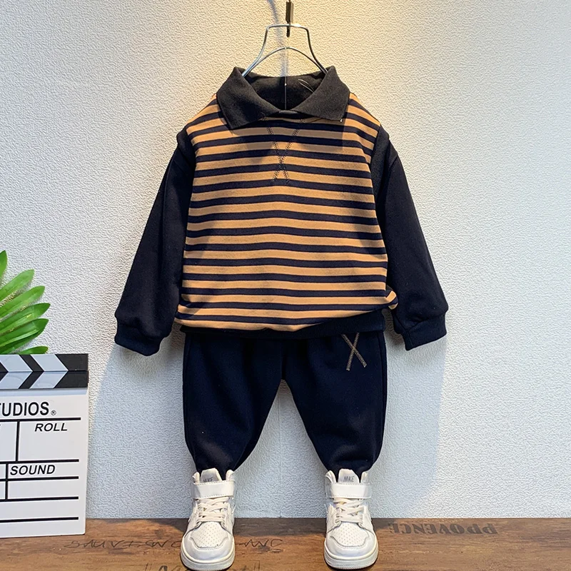 

Комплект для мальчиков, демисезонная детская одежда, Детский костюм, наряды, детская одежда, свитшот + брюки, костюм из 2 предметов, повседневный спортивный костюм для мальчиков