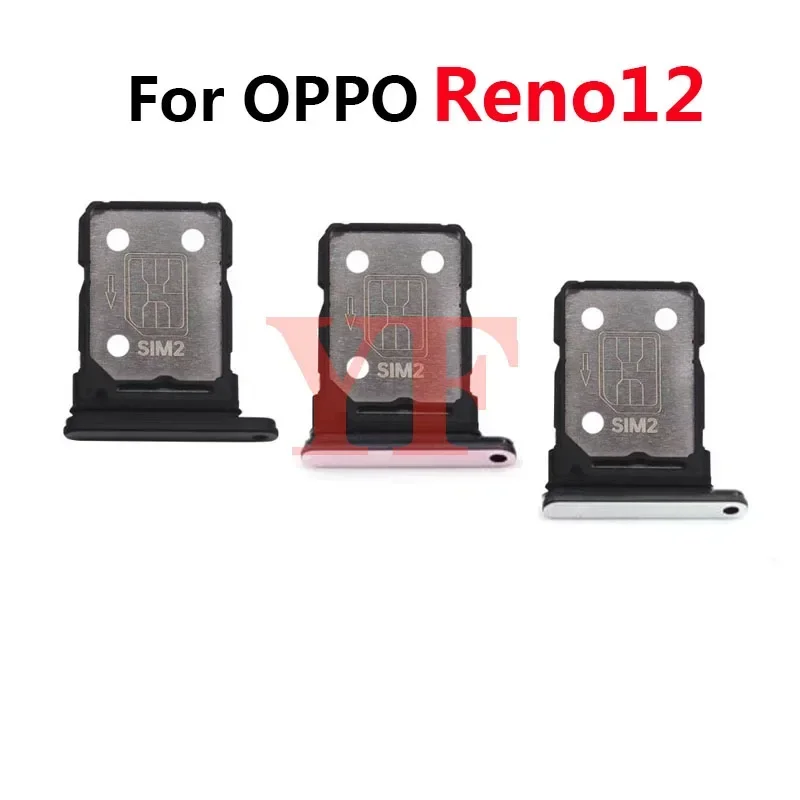 SIM Card Tray Slot Holder Adapter Socket Repair Parts For OPPO Reno12 F Reno 12 5G 11 10 9 Pro Plus Reno9 Reno10 Reno11 pro
