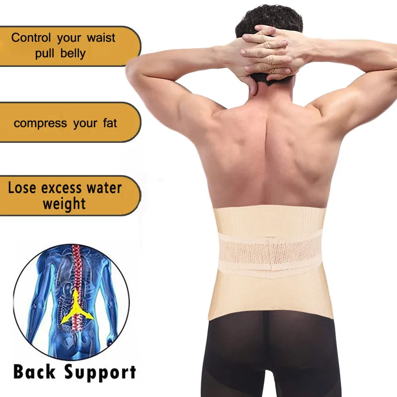 Men Modeling Strap Sports Belt Waist Trainer Tummy Control Body Shapers Cincher Abdomen Belly High Compression Shapewear Corset 4