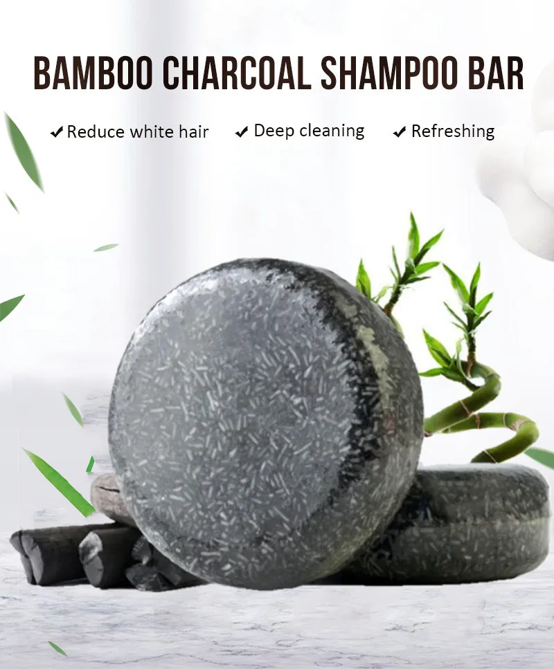 Description Picture 2 of itemSoap Hair Darkening Shampoo Bar Repair Gray White Hair Color Dye Face Hair Body Shampoo 60g Natural Organic Hair Conditioner