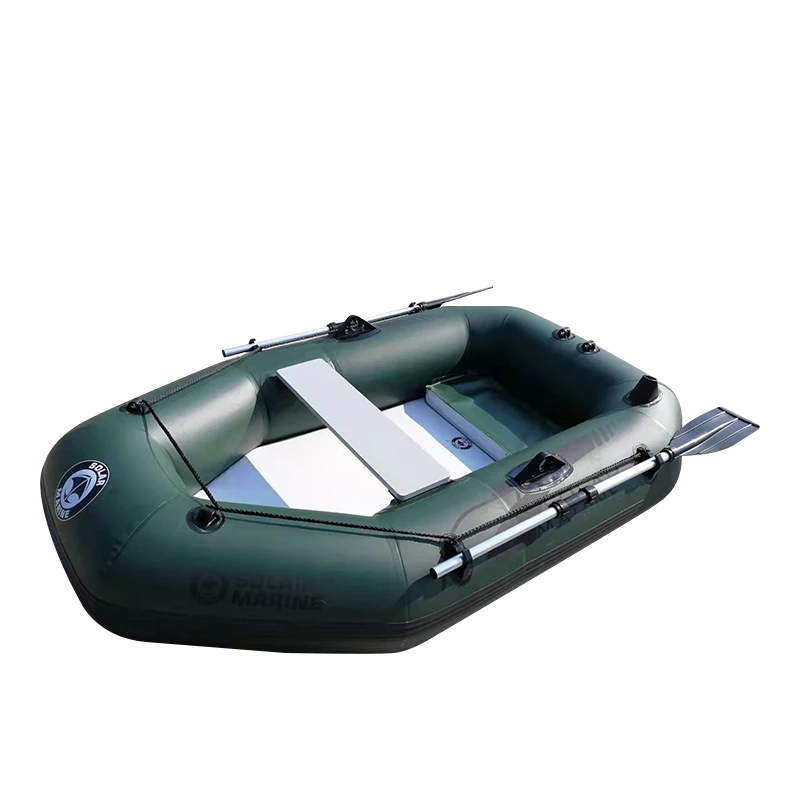 Solar Marine 1.75 M Rowing Boat with Air Mat Single Inflatable Kayak For Fishing Water Play Entertainment