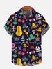 Men's Shirt Mexican Party Creative 3D Printed Tops Summer New Hawaiian Casual Loose No pockets Short Sleeve Shirt 1