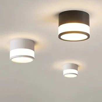 북유럽 표면 장착 다운라이트 LED 천장 조명, 3 색 디밍 LED 스포트라이트, 장식 조명, 5W, 7W, 9W, 12W, 15W, 18W, 신제품